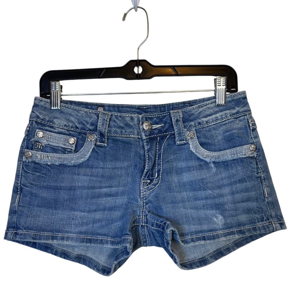 Miss Me jw4288h13 Studded Short Size 27 Low Rise Embellished Boho Festival Y2K - Picture 2 of 8